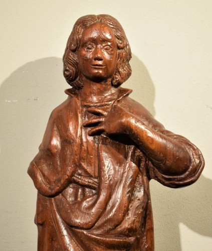 Renaissance -  St. John  Wooden sculpture of French School 16th century